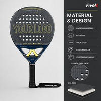Raqueta de Pádel de Fibra de Carbono 12K con Logotipo Personalizado para Equipos Deportivos OEM/ODM y Proyectos de Marcas Minoristas