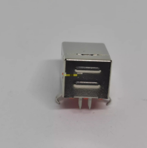 Connecteur de prise USB-B (USB TYPE-B) d'origine, USB 2.0, 4 positions, angle droit, bronze phosphoreux et acier, neuf en stock - Product Image 5