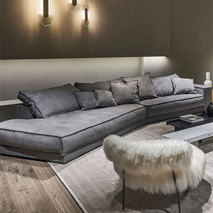 Thiết kế sofa đồ nội thất Set ý Baxter Budapest góc sofa Set Nubuck vải Bắc Âu hiện đại cắt sofa Set Đối với trang chủ - Product Image 6