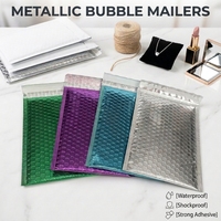 Nouvelles enveloppes à bulles métalliques personnalisées tendance pour l'expédition, l'emballage et les petites entreprises