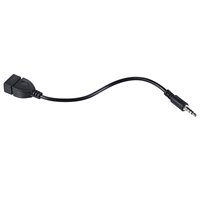 Câble adaptateur audio AUX mâle 3,5 mm de haute qualité noir vers prise USB femelle pour voiture MP3