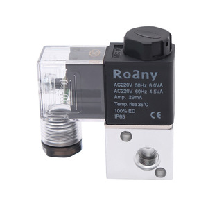 Vanne solénoïde Roany 3V1-06, 2 positions, 3 voies, AC220V DC24V, 1/4 pouce, vanne de commande d'air - Product Image 1