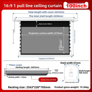 Màn chiếu điện tự căng 100 inch 4K UHD ALR - Giá đỡ âm trần cho rạp chiếu phim gia đình (Tùy chọn kích thước/khung tùy chỉnh) - Product Image 6