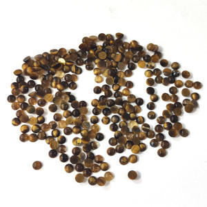 Cuentas Sueltas de Piedra Natural Ojo de Tigre de 3mm y 4mm, Planas y Lisas para la Elaboración de Joyería - Product Image 4