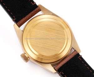 Montre mécanique multifonctionnelle pour homme, mouvement automatique en bronze bleu courbé, diamètre 43 mm, bracelet en cuir de vache italien, robuste - Product Image 6