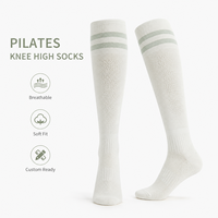 Chaussettes de Pilates élastiques personnalisées à bout ouvert, antidérapantes, respirantes en coton pour le yoga, la barre, la danse, le studio, OEM ODM