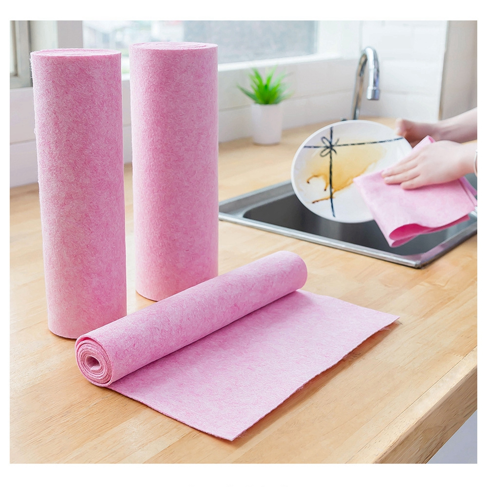 Lot De 4 Torchons De Cuisine Éponge 60x40cm - Chiffons Absorbants Noir Encasa