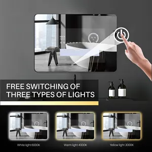 Özelleştirme OEM/ODM akıllı tv akıllı aynalar kırılmaz duş tıraş banyo aynası