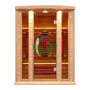 Tradizionale Suana in legno massello a infrarossi lontano con due Forl Villa relax riscaldamento elettrico - Product Image 4