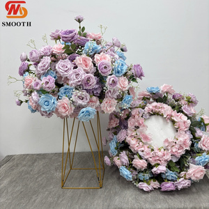 Boule de fleurs artificielles 2026 Summer Sweet Mix Violet Rose Bleu, Couronne florale, Centres de table floraux pour mariages et fêtes - Product Image 5