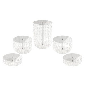 Sang Trọng 4-Tầng Acrylic Plexiglas Bánh Đứng Thanh Lịch Trang Trí Đám Cưới Phong Cách Đơn Giản Món Tráng Miệng Bảng Cho Đám Cưới & Sinh Nhật - Product Image 4