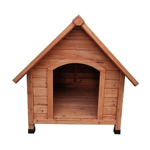 Kandang Anjing Tahan Air Rumah Anjing Segala Cuaca Tempat Berlindung Anak Anjing Dalam & Luar Ruangan Rumah Anjing Kayu - Product Image 4