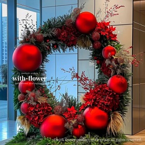 Adornos navideños para colgar <span class=keywords><strong>en</strong></span> puertas Decoración de escena para hoteles y centros comerciales Adornos para ventanas del hogar - Product Image 5