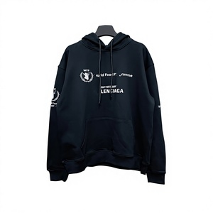 Sudadera con Capucha de Manga Larga Holgada 100% Algodón, Versión de Alta Gama, Marca de Moda Parí<span class=keywords><strong>s</strong></span> B, Nueva Colección Otoño 2025, con Estampado del Programa Mundial de Alimentación - Product Image 1