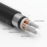 Cable Subterráneo de Media Tensión YJLV22 con Aislamiento XLPE y Blindaje de Aluminio STA de 15kV 3x150mm2 para Proyectos en Arabia Saudita