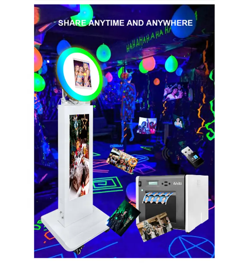 TOP 10.2, 11 12.9 Inch Ipad Photo Booth Social Party Wedding Shooting Selfie New Photo Booth Live Streaming hotsales dj lights