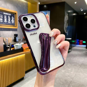 Lucidalabbra per il trucco porta rossetto custodie morbide per telefoni cellulari placcate in <span class=keywords><strong>oro</strong></span> per <span class=keywords><strong>iphone</strong></span> X 11 <span class=keywords><strong>12</strong></span> 13 14 15 Pro Max - Product Image 5