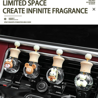 Nouveau flacon vide de 10 ml pour diffuseur de parfum de voiture suspendu avec bouchon à vis en bois, en verre