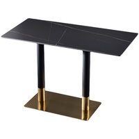 Ensemble table à manger et chaises luxe moderne pour restaurant maison table à manger table à manger ronde en verre mdf plateau en bois