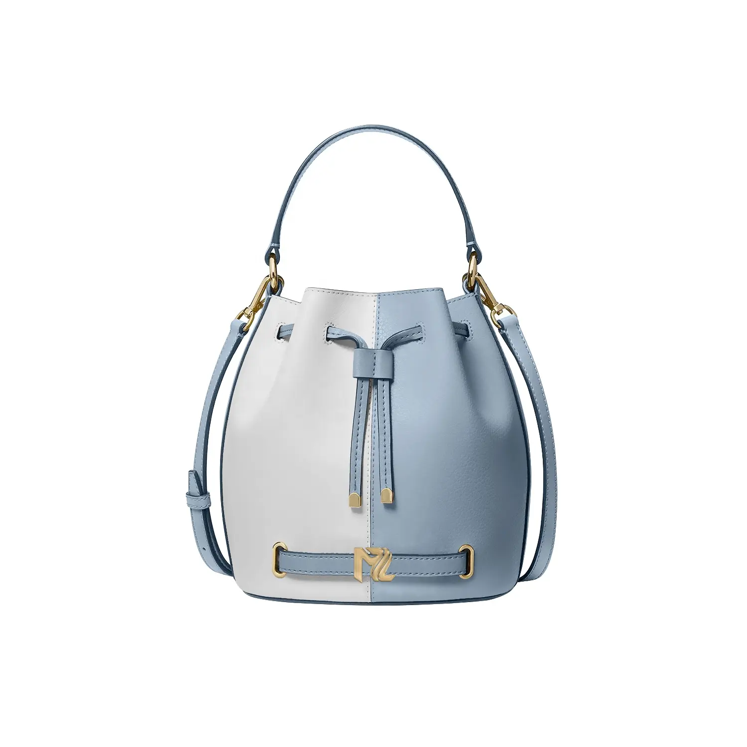 Niche Design Leather Custom Print Color Contrast Ladies Shoulder Handbag Women's Bucket Bags
