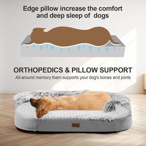 Fabrikant Groothandel Op Maat Nieuwe Geüpgradede <span class=keywords><strong>Extra</strong></span> Grote Hondensofa Luxe Bed Wasbaar Traagschuim Orthopedisch Honden- en Huisdierbed - Product Image 5