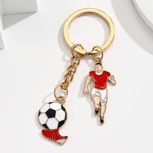 Pour <span class=keywords><strong>Amazon</strong></span> à la mode Mini Football sport <span class=keywords><strong>porte</strong></span>-clés pendentif Simulation créative alliage goutte à goutte huile pour <span class=keywords><strong>Couple</strong></span> sac sac à dos cintre - Product Image 2
