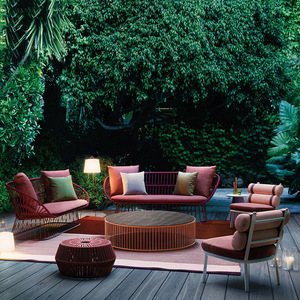 Ensemble de salon de jardin en aluminium et corde, idéal pour villa, collection de meubles de détente d'extérieur, canapé sectionnel, vente chaude - Product Image 6