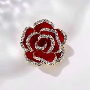 Spilla di fiori di camelia raffinata alla moda spilla di perle squisite spilla in stile donna elegante e minimalista spilla di diamanti - Product Image 5
