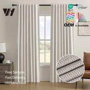 Rideaux occultants thermiques en polyester 100% pour chambre à coucher/salon, vente en gros, économie d'énergie, textile tissé - Product Image 2