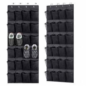 Household Wall <b>Mount</b> 24 Grid Mesh Pocket Folding Shoes Hanging Organizer - Product Image 3