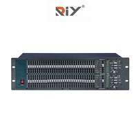RIY GQX3102 Ecualizador Gráfico Profesional de 2 Canales y 31 Bandas para Sistema de Sonido PA, Montaje en Rack