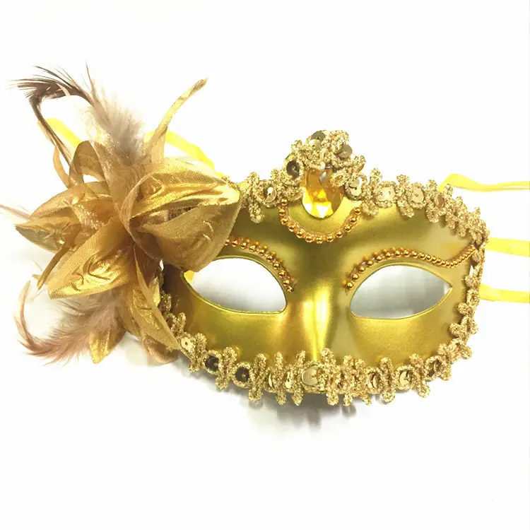 Masque de fête avec masque à paillettes dorées vénitien unisexe étincelle mascarade masque vénitien Sexy Costume