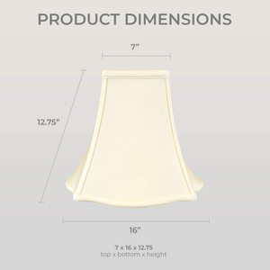 Cổ điển phong cách VảI Kaki Màu Be vuông chuông lụa Chụp đèn Spider Fitter Shade dễ dàng để phù hợp cho đèn bàn Đèn sàn - Product Image 6