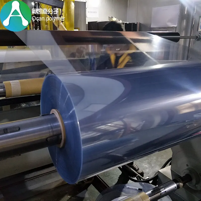 סיני מפעל ברור פלסטיק קשיח שקוף pvc סרט רול