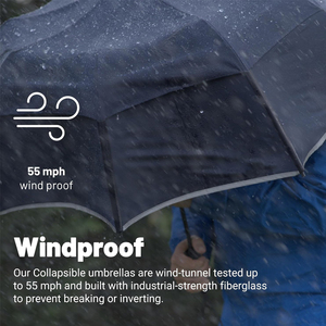 <span class=keywords><strong>Parapluie</strong></span> de voyage compact pliable de style <span class=keywords><strong>Liberty</strong></span> Folds of Honor, cadre en fibre de verre robuste et pliable, de qualité supérieure - Product Image 5