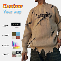 Pull décontracté à col ras du cou pour hommes Pull à motif design d'hiver Pull tricoté personnalisé Pull the Dude Pull