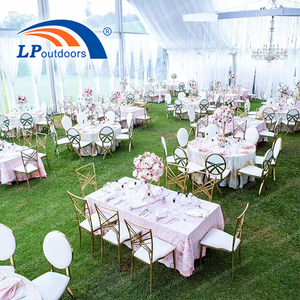 Hot bán 20x25m 20x30m 20x40m đường cong hình dạng lều không thấm nước tán sang trọng ngoài trời đám cưới lều cho 500 người - Product Image 6