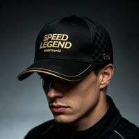 Casquette de baseball à carreaux brodée en 3D de haute qualité, personnalisée, de marque, réglable, pour hommes