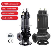 Pompe submersible électrique triphasée 9 kW en acier inoxydable et fonte pour eaux boueuses, idéale pour l'agriculture en terres agricoles du Pakistan, avec câblage inclus