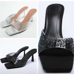 Nuovi Tacchi Alti Estivi 2026 da Donna, Moda Taglie Forti, Trasparenti con Strass, <span class=keywords><strong>Tacco</strong></span> <span class=keywords><strong>a</strong></span> Spillo, Comfort e Aumento di Altezza per Esterni - Product Image 2