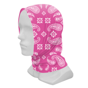 Poliéster Tubo sin costuras Sombreros Multifuncional Rosa Paisley Bandana - Product Image 2