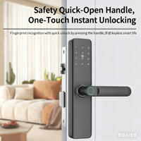 Serrure de Porte Intelligente OEM ODM Nouveau Design Vente en Gros Usine pour Hôtels Appartements Tuya Déverrouillage Numérique NFC Empreinte Digitale Données Cloud WIFI