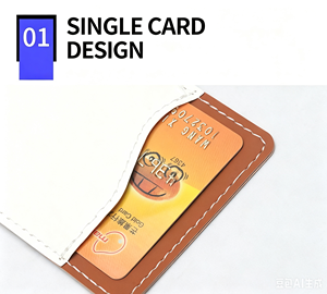 PU Leather Waterproof Phone Wallet Case with Adhesive Design Card Slots for Back of Phone Compatible with All Cell Phones - Product Image 6