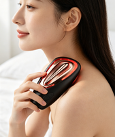 Appareil de massage Gua Sha 3 en 1 à lumière rouge chauffante et vibrations pour le visage et le corps, anti-âge et drainage lymphatique