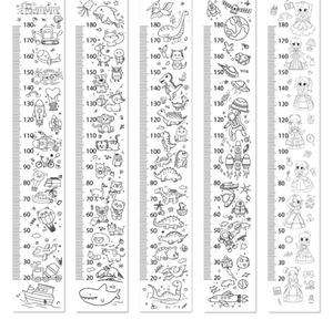 สติ๊กเกอร์ติดผนังวัดส่วนสูงเด็กแบบกำหนดเอง เป็นมิตรกับสิ่งแวดล้อม ลอกออกได้ ปลอดภัย วัดส่วนสูงได้อย่างแม่นยำ มีตัวอย่างฟรี - Product Image 1
