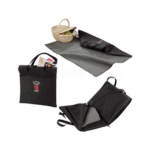 Customize Waterproof Roll Folding Pocket Sport Black <strong>Picnic</strong> <strong>Rug</strong> Blanket Mat With Logo