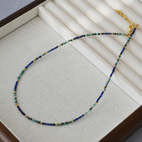 Collier artisanal en tungstène et lapis-lazuli pour femmes, style ethnique, vie quotidienne, bijoux vintage, accessoires de mode