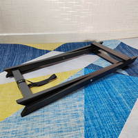 Tableaux de service pliants en bois, tables de service portables pour le petit-déjeuner, le dîner, plateau de service pour le café, table basse pour le salon, 55,3*35,7*60,6CM NOIR