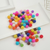 Perles en vrac ABS bicolores de 10 mm et 12 mm, 500 g/sac, pour la fabrication de sacs et de colliers