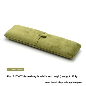 Fashion Green Square Simple Double-Door Printed Velvet Ring Earrings Pendant Bracelet Storage <strong>Jewelry</strong> <strong>Box</strong> for Women - Product Image 6